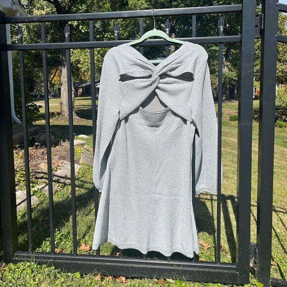 J Crew Lurex Twist Back Dress NWT - Picture 14 of 15